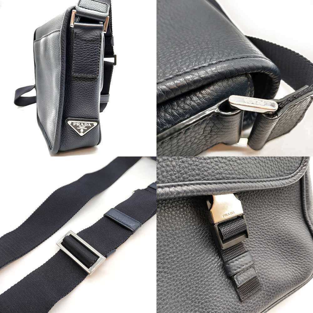 PRADA Blue Leather Shoulder Bag - Picture 3 of 5